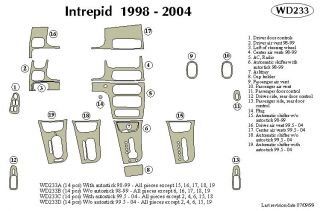 1998, 1999 Dodge Intrepid Wood Dash Kits   B&I WD233A DCF   B&I Dash Kits