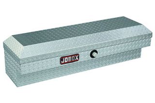 JOBOX JAN1448980   Extra Wide Clearcoat 58 in. Long Premium Aluminum Innerside Toolbox   Side Mount Toolboxes