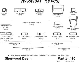 1999 Volkswagen Passat Wood Dash Kits   Sherwood Innovations 1190 N50   Sherwood Innovations Dash Kits