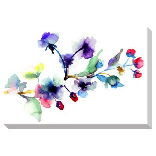 Blossoms Watercolor Oversized Gallery Wrapped Canvas  