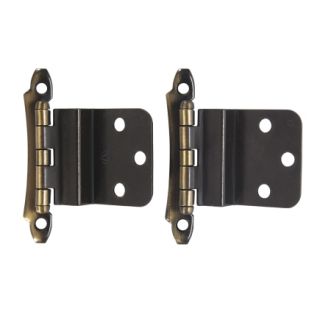 Amerock Non Self Closing/Face Mount Hinge with 3/8in Inset in Various Finishes   Hinges