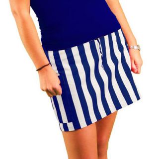 Womens Royal Blue/White Fitted Skirt