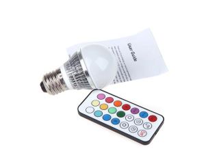 LED Multi Color Change RGB Color Light Bulb Lamp Remote Control Spotlight Two Million Colors 4W E27