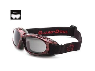 Guard Dogs Evader I Clear Sunglasses w/ FogStopper Hot Lava Frame & Warranty 