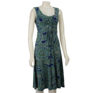 Jones New York Womens Paisley Printed Jersey Dress   12056099