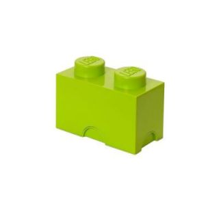 LEGO Friends Storage Brick 2   4.92 in. D x 9.92 in. W x 7.12 in. H Stackable Polypropylene in Lime Green 40020644