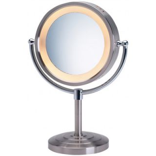 Jerdon Halo Lighted Tabletop Vanity Mirror