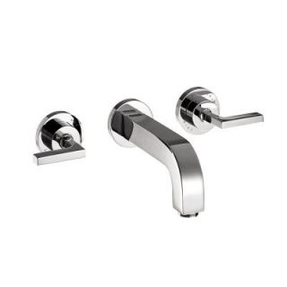 Hansgrohe Citterio Wall Mount 2 Handle Low Arc Bathroom Faucet Trim Kit in Chrome (Valve Not Included) 39147001