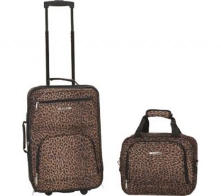 Rockland 2 Piece Luggage Set F102   Leopard