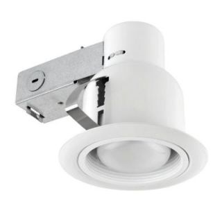 Globe Electric 4 in. White Outdoor Recessed Lighting Kit with White Baffle Flood Light 9241201