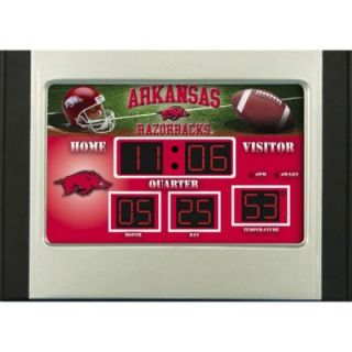 University of Arkansas 6.5 in. x 9 in. Scoreboard Alarm Clock with Temperature 0128632