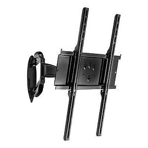 Peerless Full Motion Plus Wall Mount SA746PU   Mounting kit ( wall plate, articulating arm ) for LCD / plasma panel   fused epoxy   gloss black   screen size 26   46   mounting interface 400 x 400