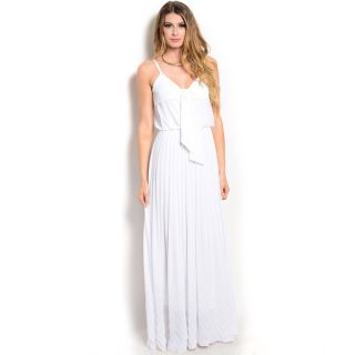 Shop The Trends Womens Spaghetti Strap Woven Maxi Dress with V