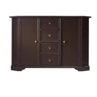 Home Decorators Collection Caley 2 Door Walnut Small Sideboard in Caffe Latte 1654200820
