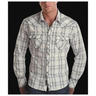 Rock & Roll Cowboy Satin Plaid Shirt (For Men) 4602C 35