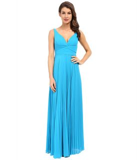 Laundry By Shelli Segal Pleated Chiffon Open Back Gown