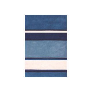 American Home Rug Co. Beach Rug Blue/White Ocean Stripes Rug