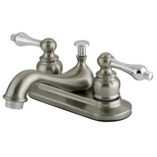 Kingston Brass KB60.AL Lavatory Restoration Faucet Double Handle ;Satin Nickel / Polished Chrome