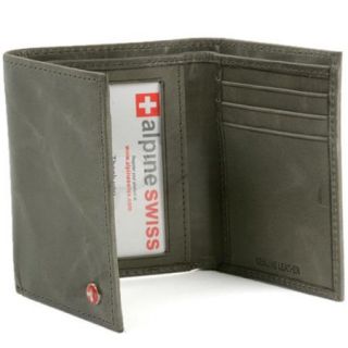 Alpine Swiss RFID Blocking Mens Trifold Wallet Leather ID Bill Holder Card Case