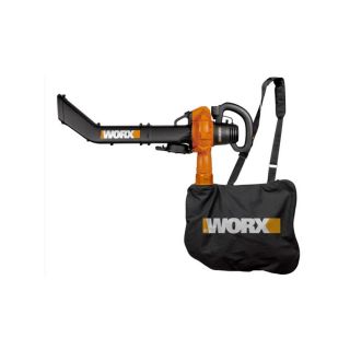 WORX 12 Amp 385 CFM 240 MPH Heavy Duty Corded Electric Leaf Blower with Vacuum Kit