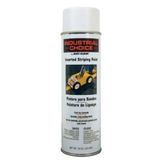 Rust Oleum Industrial Choice 18 oz. White Inverted Striping Spray Paint (Case of 6) 1691838