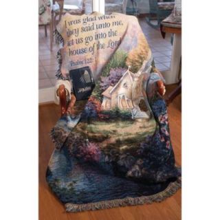 Church in the Country Religious Verse Psalm 1221 Tapestry Blanket 50" x 60"
