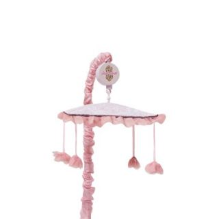 The Peanut Shell Baby Girl Mobile   Pink and White   Arianna Musical Mobile