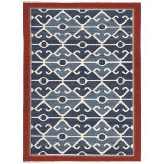 Handmade Flat weave Tribal pattern Multicolor Wool Rug (2' x 3')