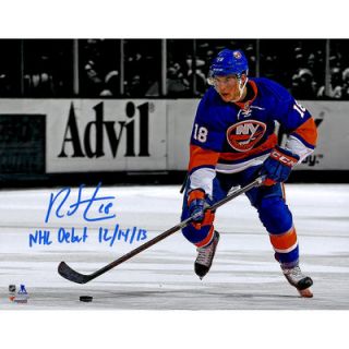 Ryan Strome New York Islanders  Authentic Autographed 11 x 14 Spotlight Photograph with NHL Debut 12/14/13 Inscription   #2 17 of a Limited Edition of 18