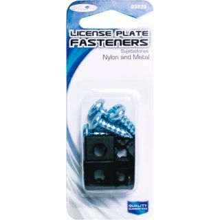 Custom Accessories Black Nylon License Fasteners 4/Pack (93323)   License Plate Fasteners / Frames