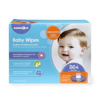 Babies R Us Unscented Baby Wipes   864 Count    Babies R Us