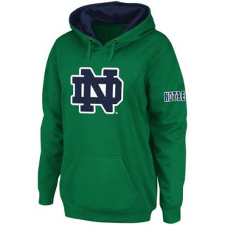 Notre Dame Fighting Irish Stadium Athletic Womens Big Logo Pullover Hoodie   Kelly Green