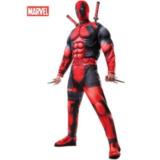 Adult Deluxe Deadpool Muscle Chest Costume   Size STANDARD