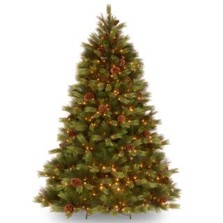 foot Feel Real White Pine Hinged Tree with 550 Clear Lights