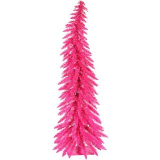 Vickerman Pre Lit 2.5' Pink Whimsical Artificial Christmas Tree, Pink Lights