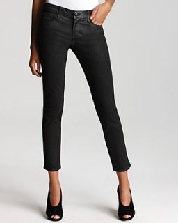 Paige Denim Verdugo Ultra Skinny Shimmer Coated Jeans in Phantom Black