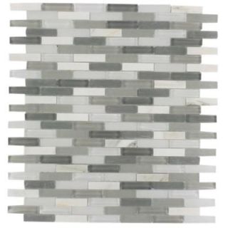 Splashback Tile Cleveland Severn Mini Brick 10 in. x 11 in. x 8 mm Mixed Materials Mosaic Floor and Wall Tile CLEVELAND SEVERN MINI BRICK