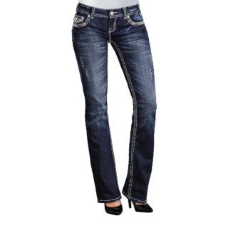 Rock & Roll Cowgirl Embroidered Jeans (For Women) 6323T 55