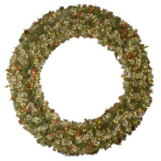 National Tree Company 72 in. Wintry Pine Artificial Wreath with 400 Clear Lights WP1 300 72W