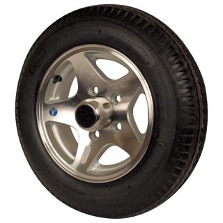 Martin Aluminum Star Mag Trailer Tires and Assembly — 12in. Bias Ply, Model# DM412B-5SM  12in. Aluminum Rims