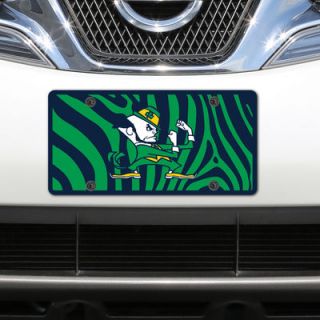 Notre Dame Fighting Irish Zebra Acrylic Laser Cut License Plate