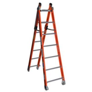 14 ft. Fiberglass Combination Multi Position Ladder with 375 lb. Load Capacity Type IAA Duty Rating 7807