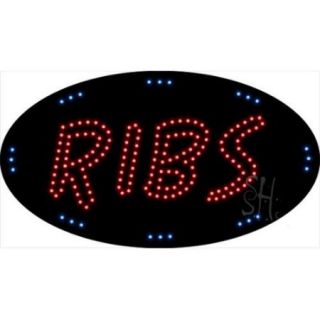 Sign Store L100 2042 Ribs Animated LED Sign, 27 x 15 x 1 inch