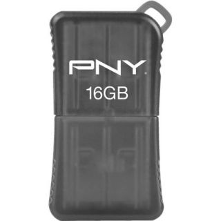 PNY 16GB Micro Sleek USB 2.0 Flash Drive, Grey