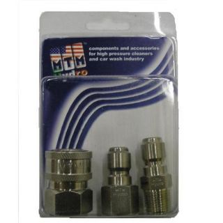 MTM Hydro 3/8'' 6300 PSI Stainless Steel Coupler and Plug Pack