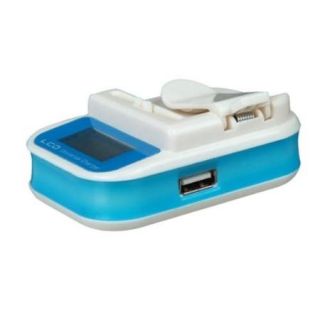Insten Blue Universal Smart LCD Mobile Cell Phone Battery Wall Travel Charger with USB Port