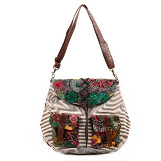Nikky Jocie Flowers Stripes Messenger Bag  ™ Shopping