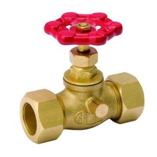 Mueller Industries 1/2 in. Brass Compression Stop and Waste Valve 105 613NL