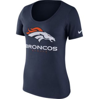 Denver Broncos Nike Womens Lockup T Shirt   Navy