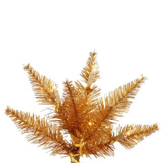Vickerman 7.5 Copper Slim Fir Artificial Christmas Tree with 500 Mini
